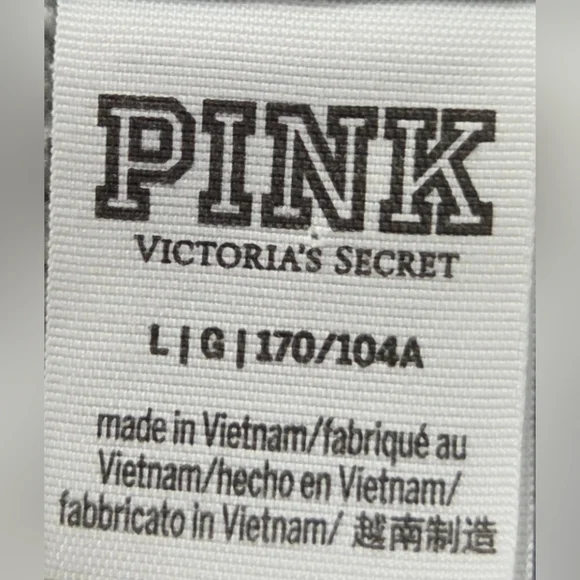PINK Victoria's Secret Large Half Zip Spellout Sweatshirt - Picture 4 of 4